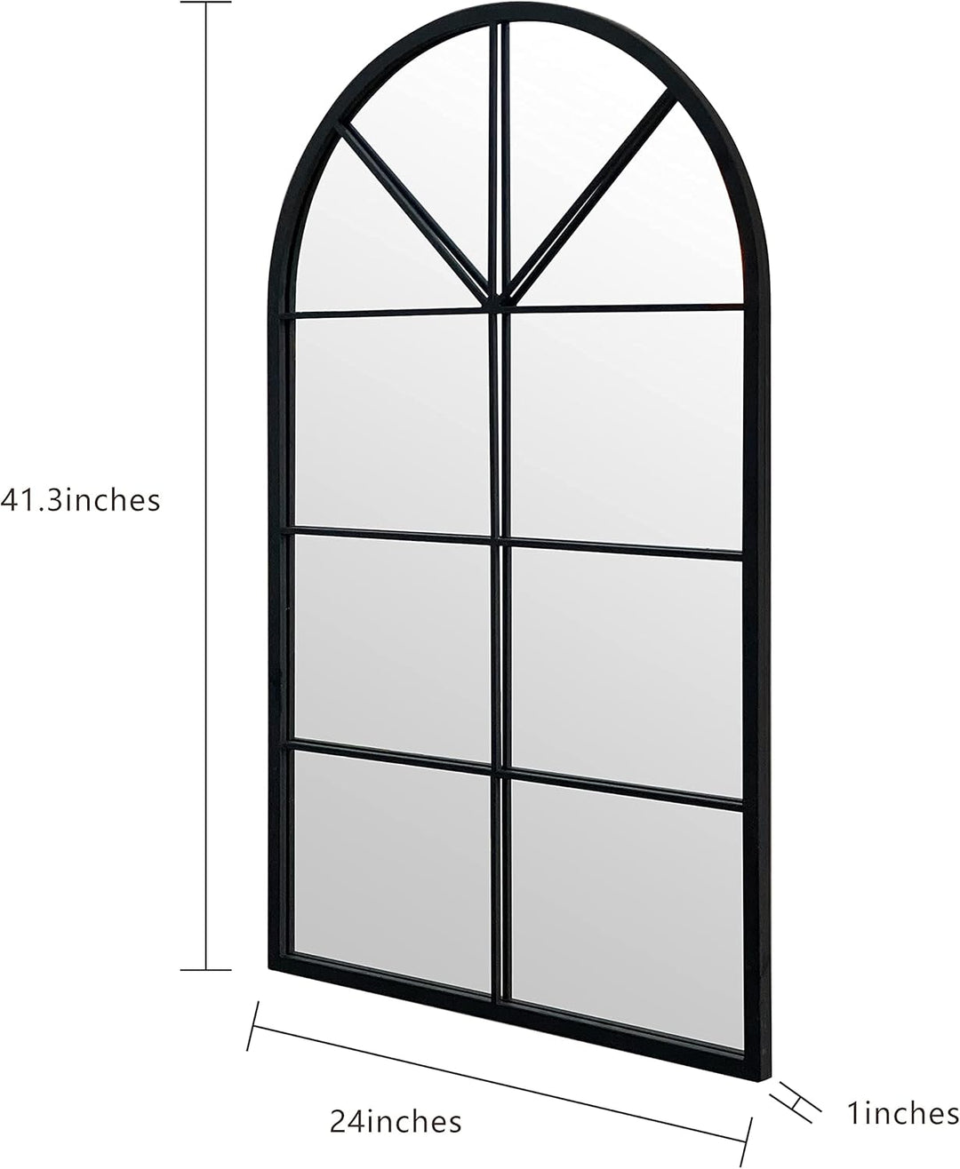 Smithin Mounted Hanging Arched Window Frame Home Decor Mirror