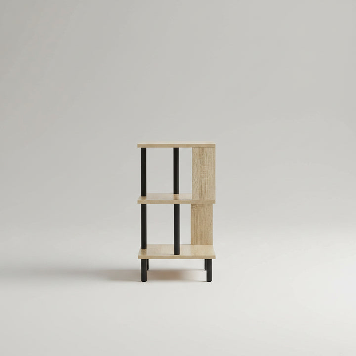 S-Shaped End Table with Storage Shelf - waseeh.com