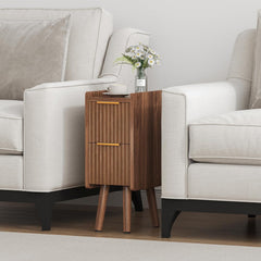 Lycoro Slim Nightstand Wooden Side Table