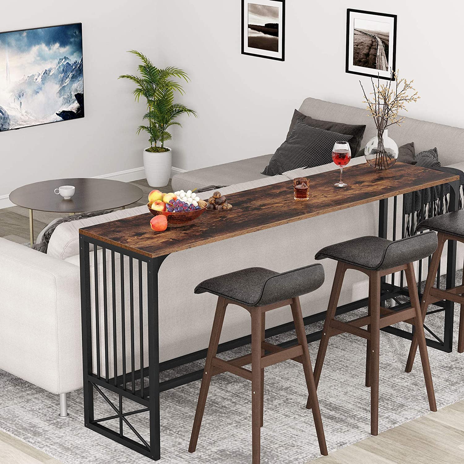 Tekavo Narrow Hallway Table Entryway Media Living Lounge Console Table