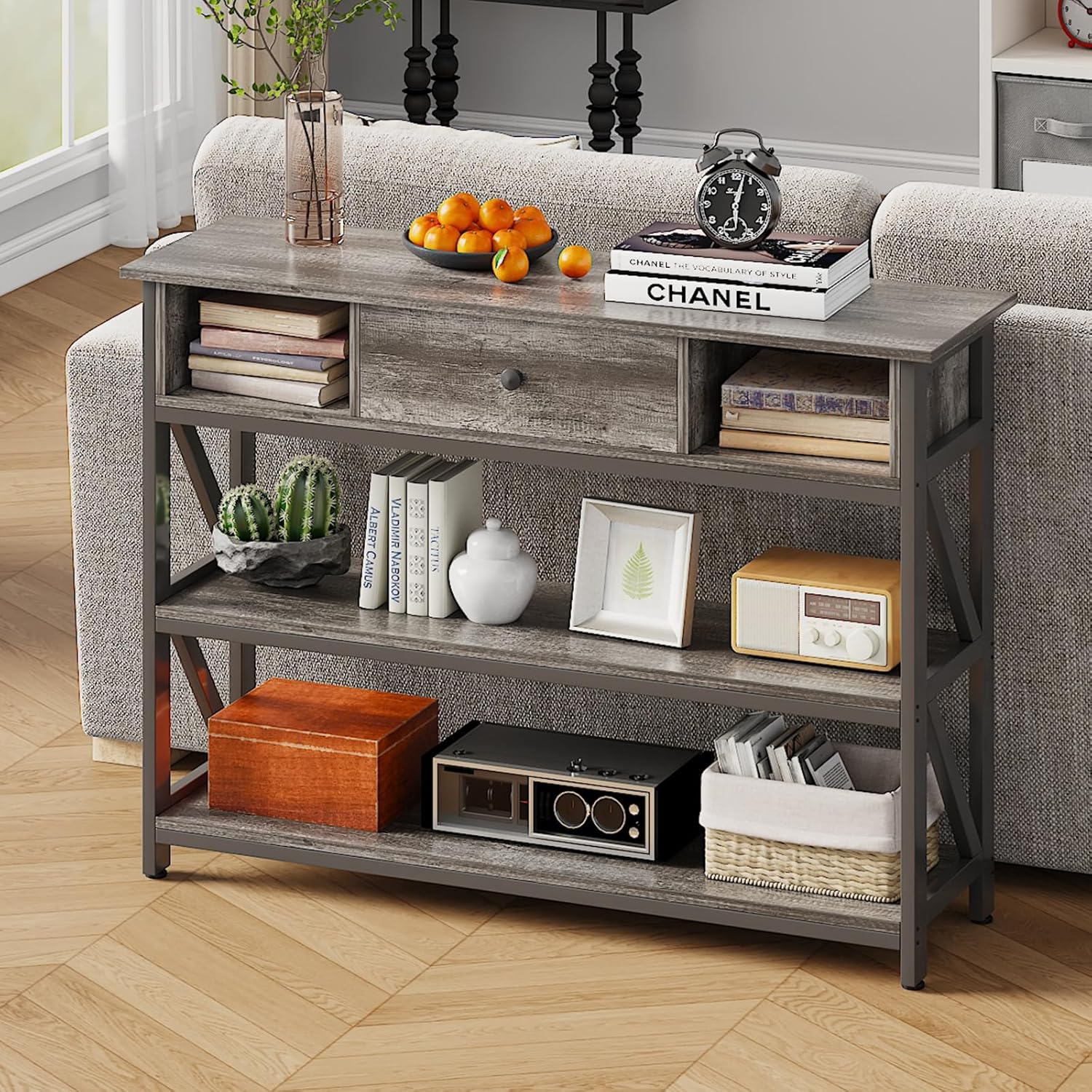 Mexin Industrial Hallway Entryway Media Living Lounge Console Table