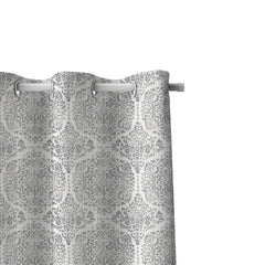 White & Grey Pattern Curtains
