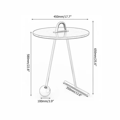 Ezalo Living Lounge Sofa Side Table
