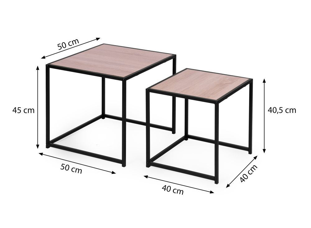 Spoza Living Lounge Coffe Center Nesting Tables (Set of 2)
