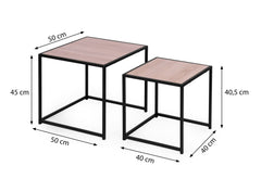 Spoza Living Lounge Coffe Center Nesting Tables (Set of 2)