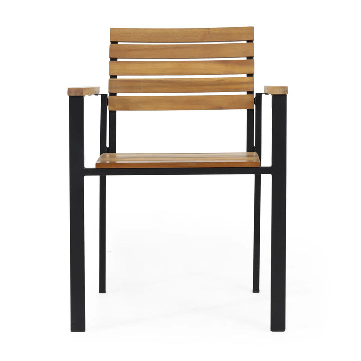 Burl Iron Outdoor Dining Armchair (Set of 2)