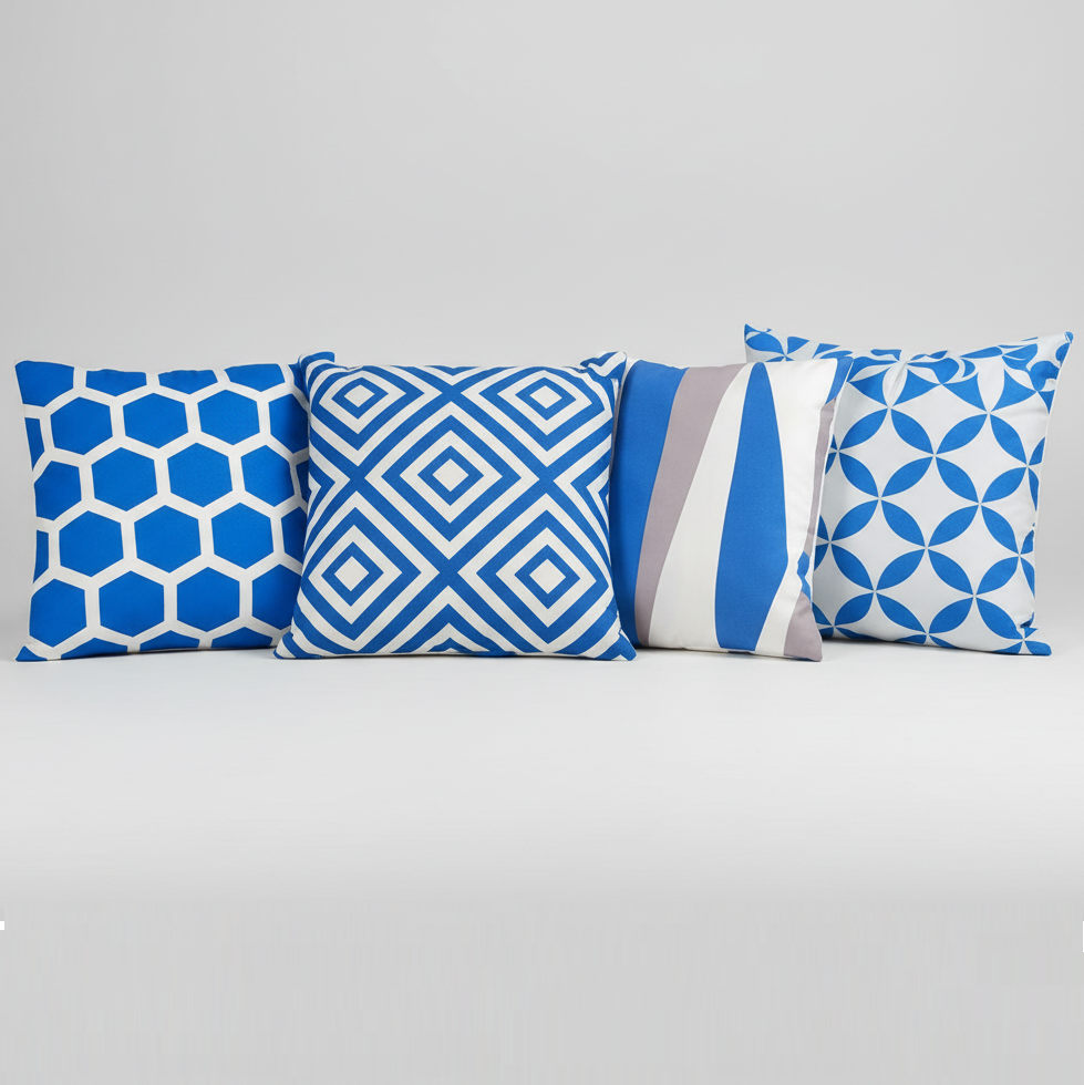 Solmire Bedroom Drawingroom Sofa Cushion Covers (Pack of 4)