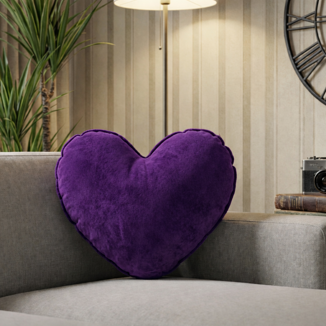 Amora Heart Velvet Filled Cushions