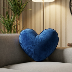 Dark Blue  Velvet Hearty Filled Cushion