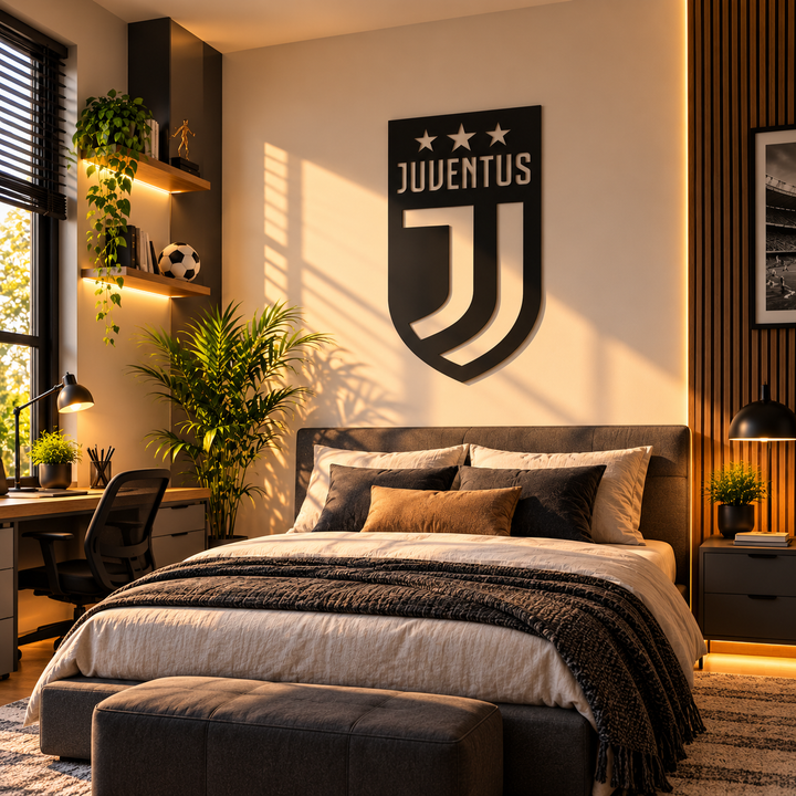 Juventus Club Inspired - Football Logo Wall Hanging Frame Decor