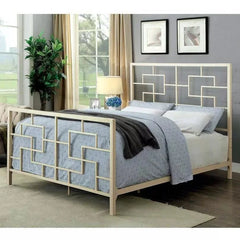 Zitaro All Metal Open-Frame Low Platform Bed