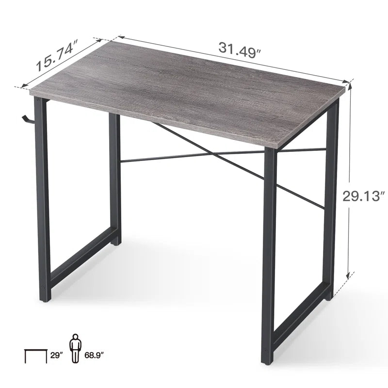 Djellona Metal Base Home Office Writing Working Desk