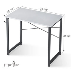 Djellona Metal Base Home Office Writing Working Desk