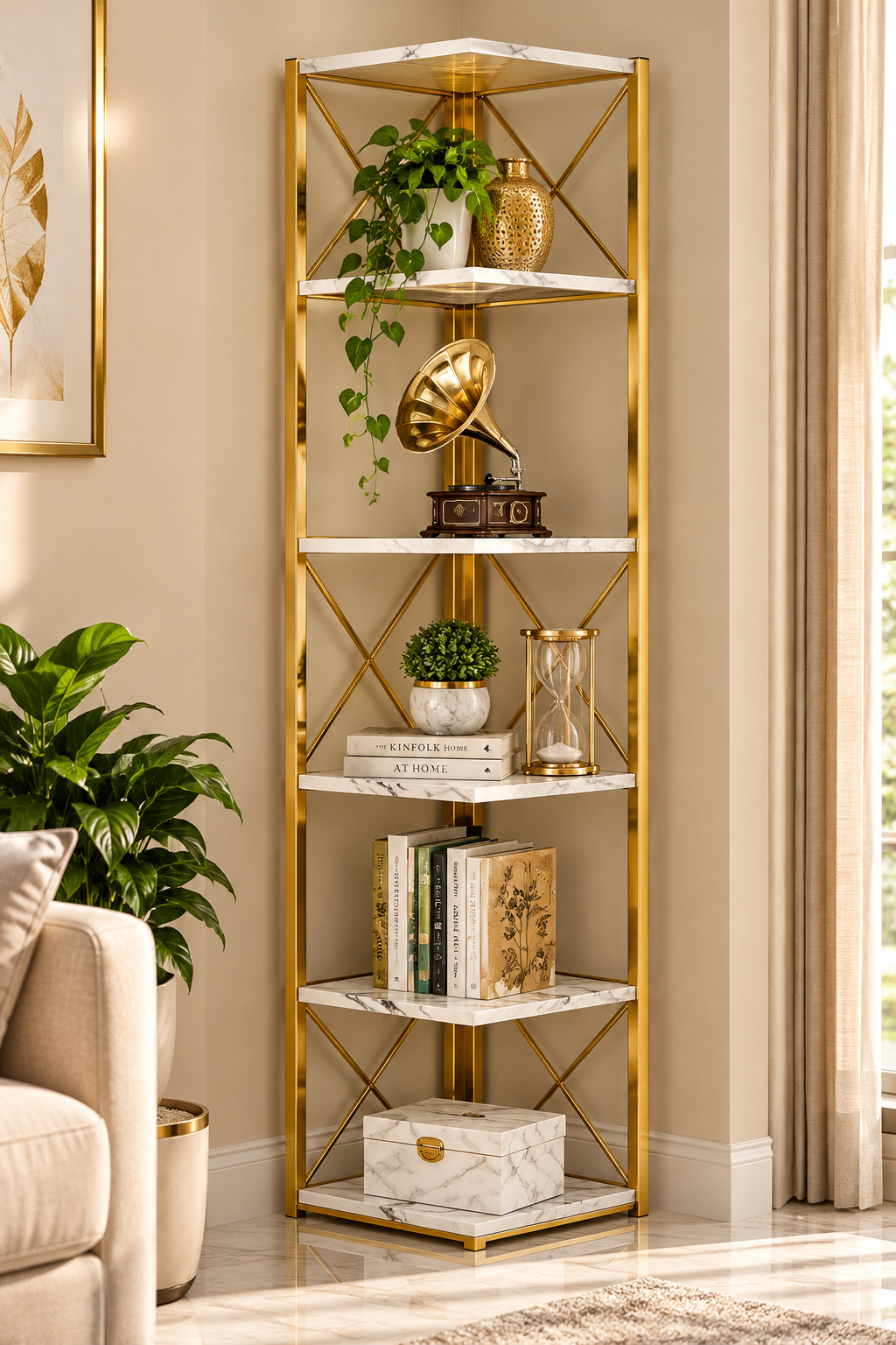 Plinth Bookcase Storage Organizer Rack