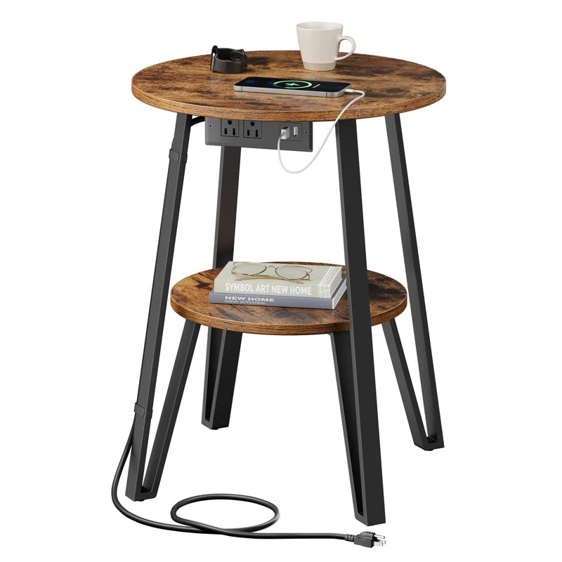 Hansora Sofa Bedside Charging End Side Table