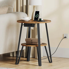 Hansora Sofa Bedside Charging End Side Table