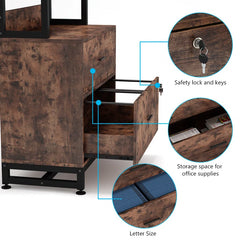 Kazoraa Living Lounge Office Storage Organizre Bookcase Drawer Lock Rack