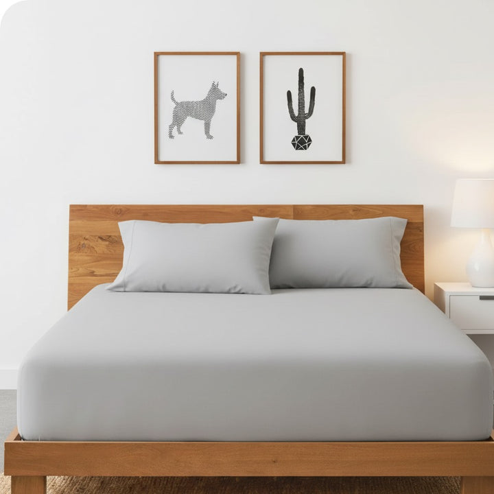 Lunique Cotton Fitted Bed Sheets (Set of 3) | Home Décor | Waseeh Pakistan