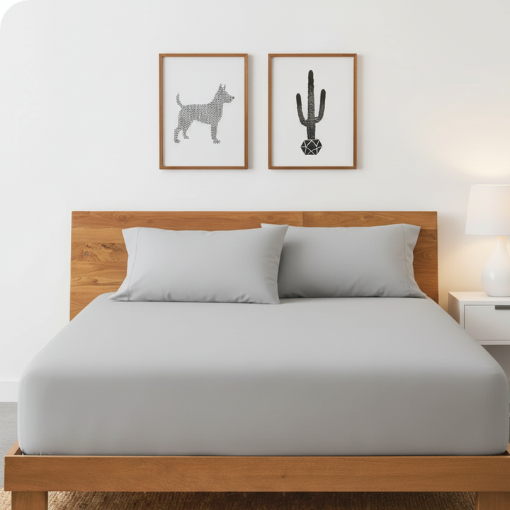 Lunique Cotton Fitted Bed Sheets (Set of 3)