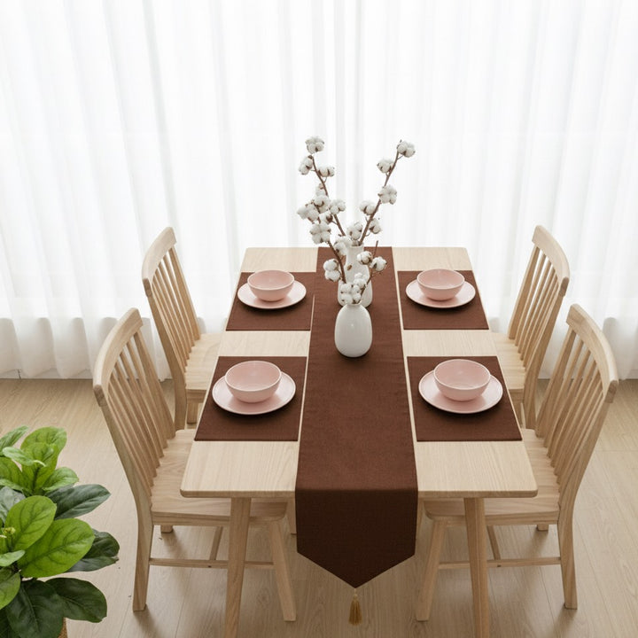Viresta Table Runner &amp; Mats Set (Velvet) | Home Décor | Waseeh Pakistan