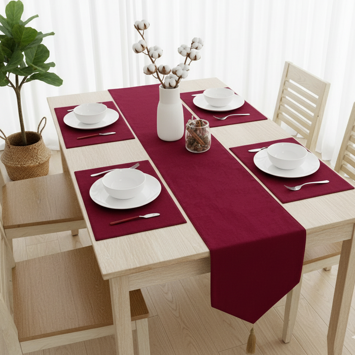 Lumessa Table Runner &amp; Mats Set (Velvet)
