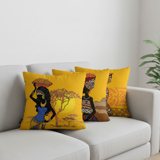 African Sunset Cushion Covers (Set of 3)