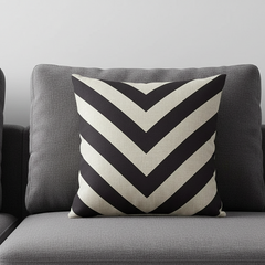 Linen Black and White Cushion Covers Pack of 4
