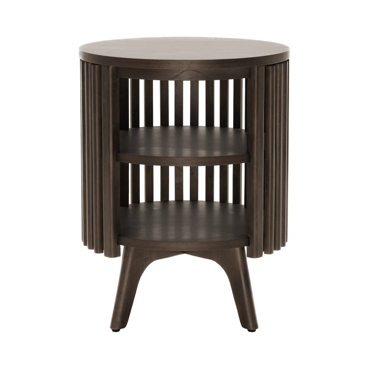 Klever Mid Century Modern Round Center and Side Coffee Table
