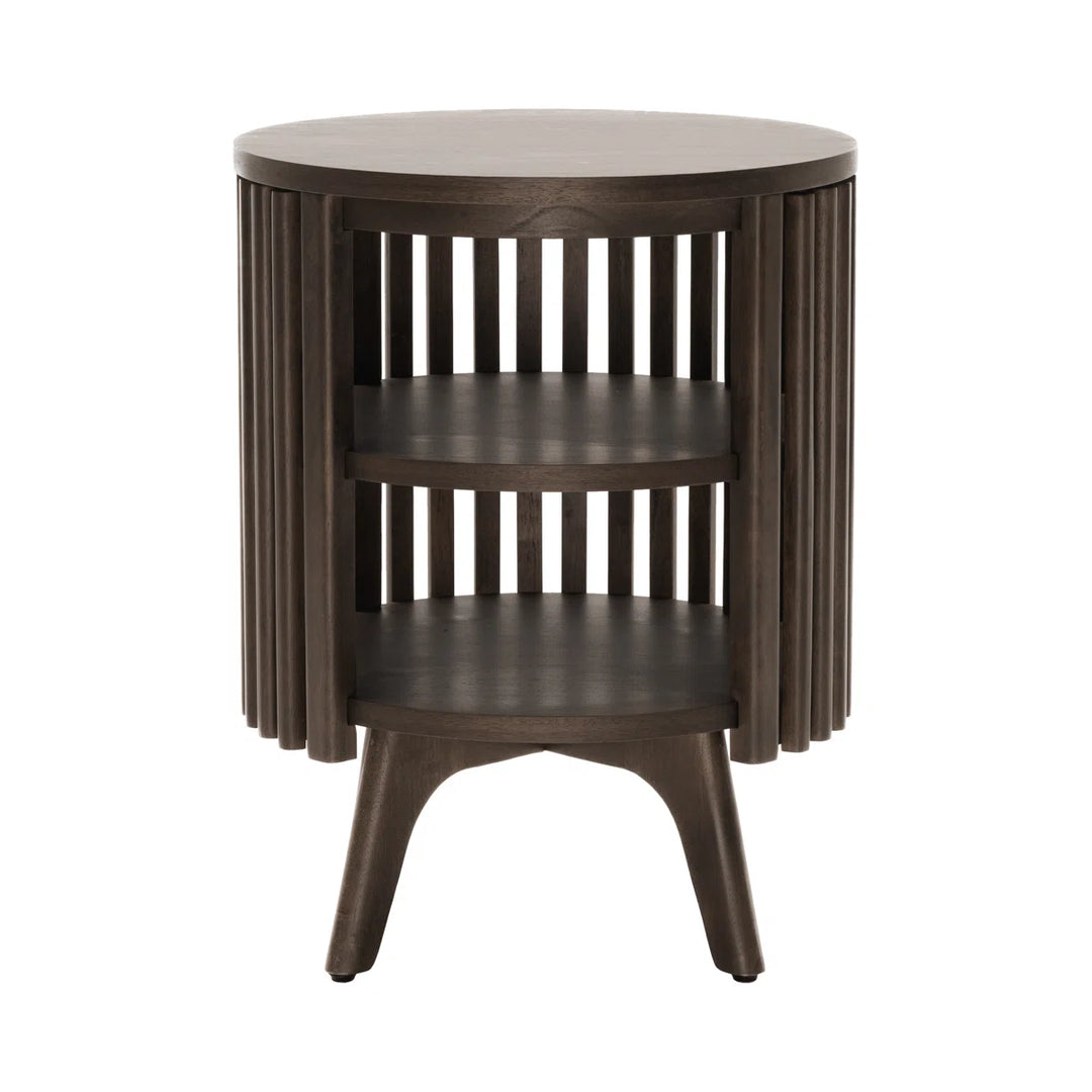 Klever Mid Century Modern Round Center and Side Coffee Table