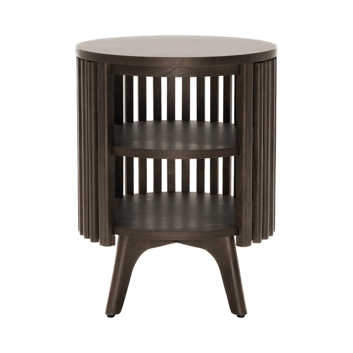 Klever Mid Century Modern Round Center and Side Coffee Table