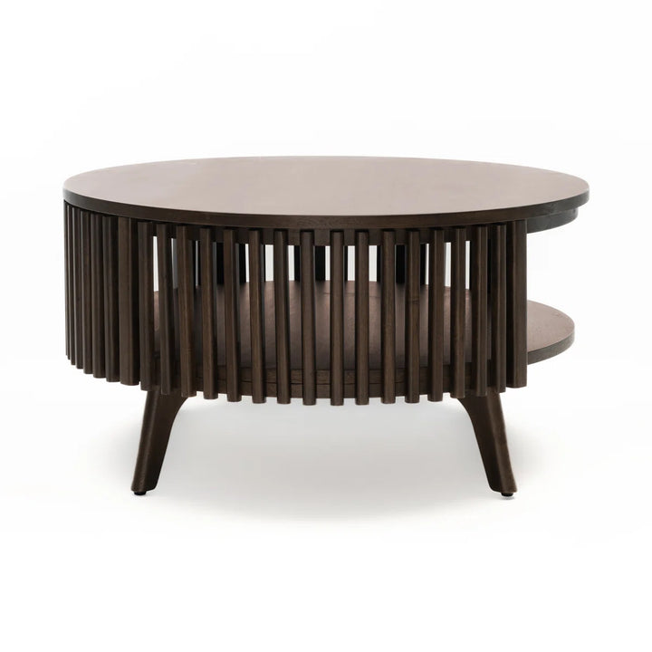 Klever Mid Century Modern Round Center and Side Coffee Table