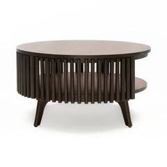 Klever Mid Century Modern Round Center and Side Coffee Table