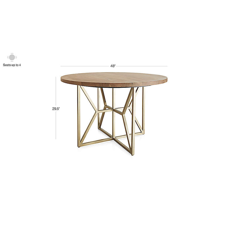 Hayes Round Living Lounge Dining Table (Solid Wood)