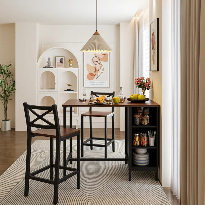 Grovey Counter Height Dining Room Open Kitchen Chair Table Set