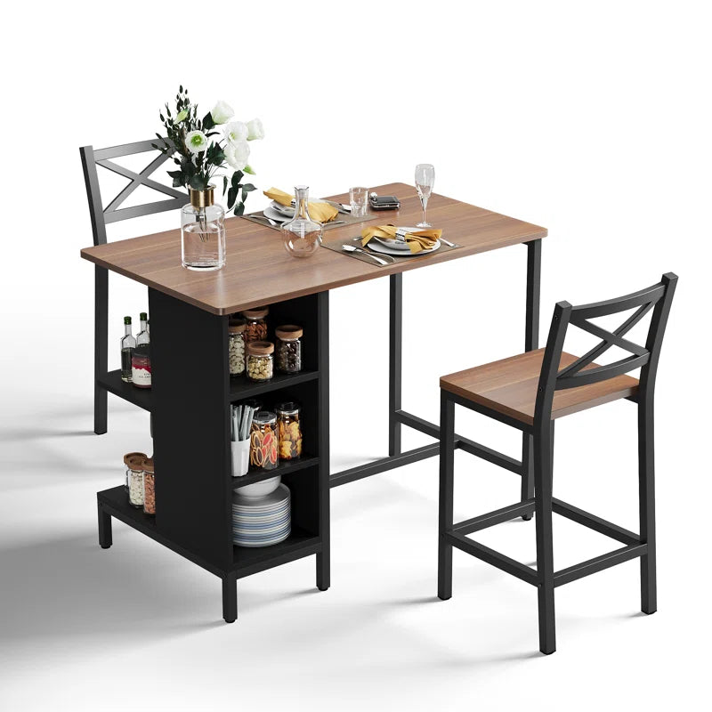 Grovey Counter Height Dining Room Open Kitchen Chair Table Set