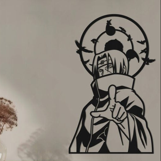 Naruto Shippuden Inspired - Itachi Uchiha Anime Wall Hanging Frame Decor