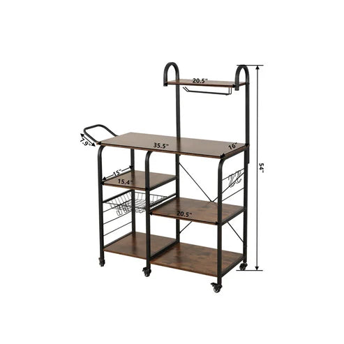 Kolata Kitchen Rolling Spice Oven Utensils Cup Coffee Organizer Rack