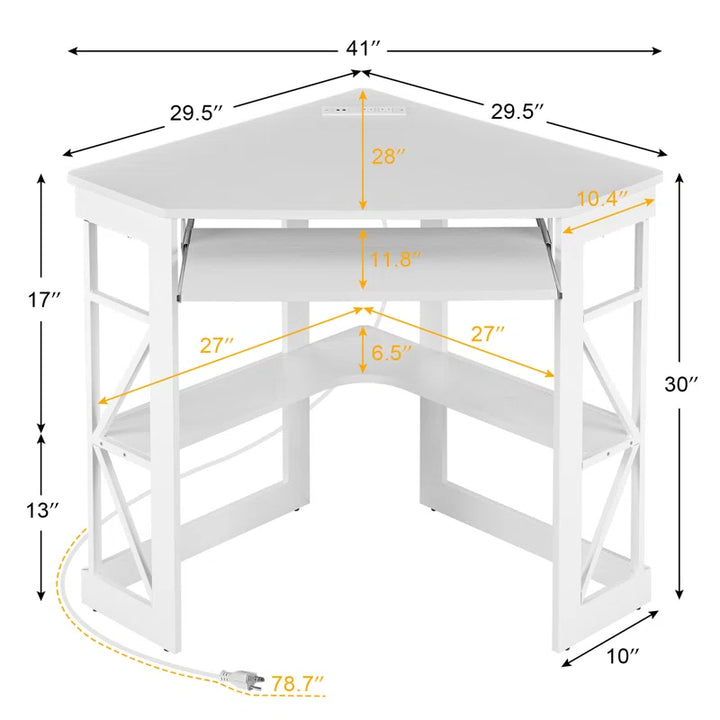 Lambrecht Corner Home Office Space Saving Writing Desk