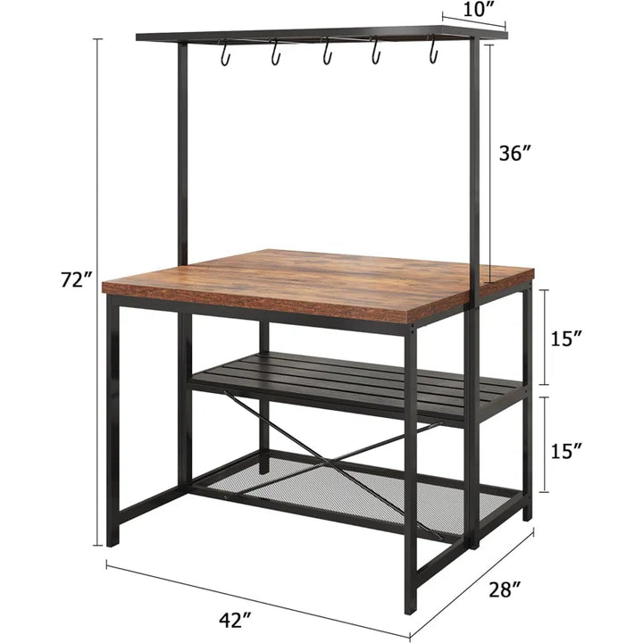 Morah Kitchen Storage Organizer Bakers Rack