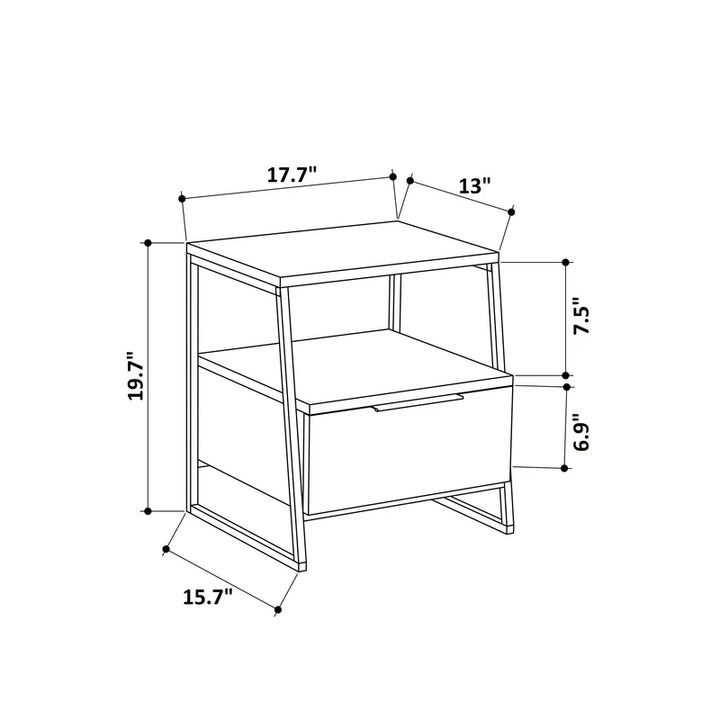 Hokku Living Lounge Sofa Bedroom Side Table