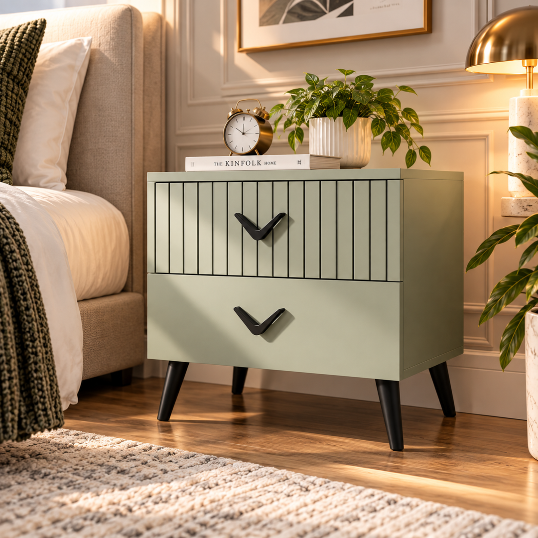 Orbit Vane Bedside Drawer Side Table
