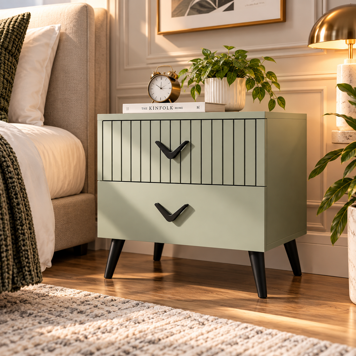 Orbit Vane Bedside Drawer Side Table