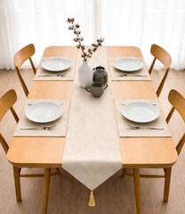 Golden Dew Table Runner With 4 Mats