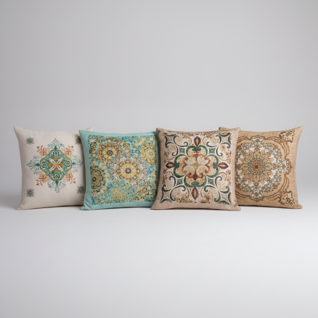 Velmora Bedroom Drawingroom Sofa Cushion Covers (Pack of 4)