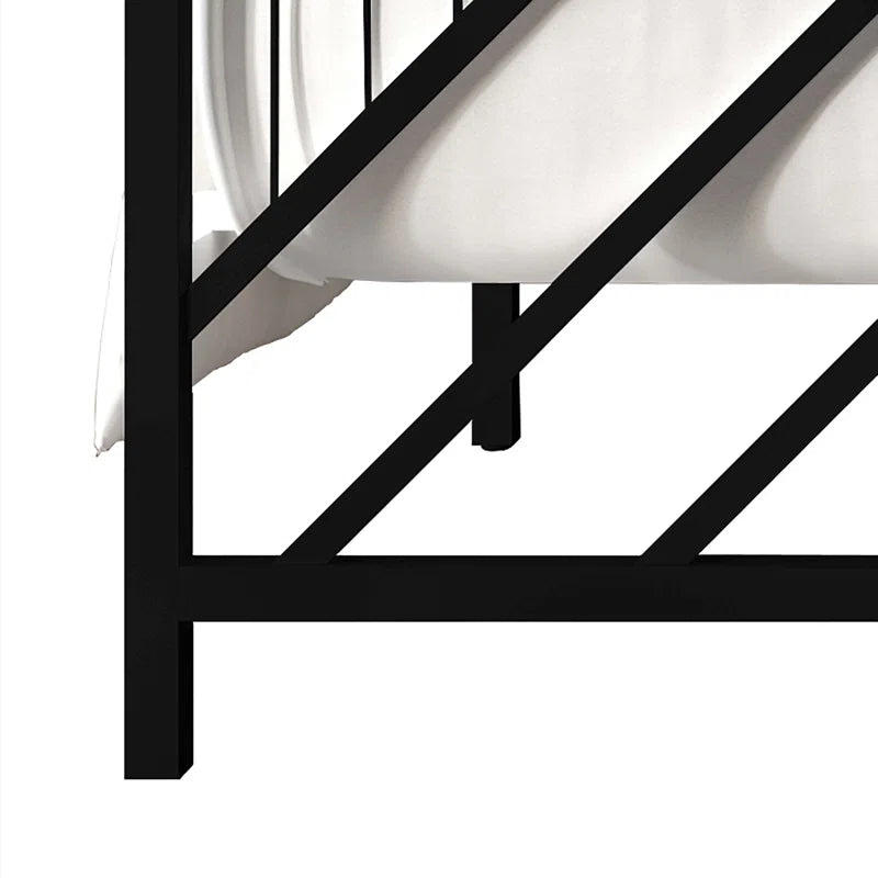 Sherrard All Metal Open-Frame Low Platform Bed