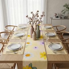 Sunflower Glow Table runner with Mats
