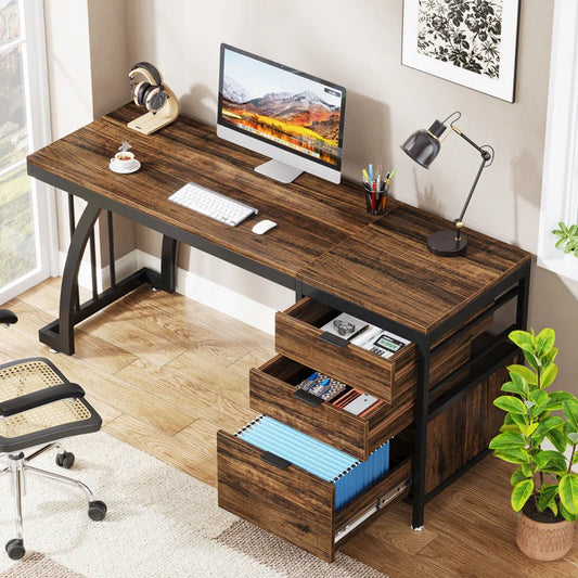 Syasia Home Writing Desk Office Workstation Drawer Table