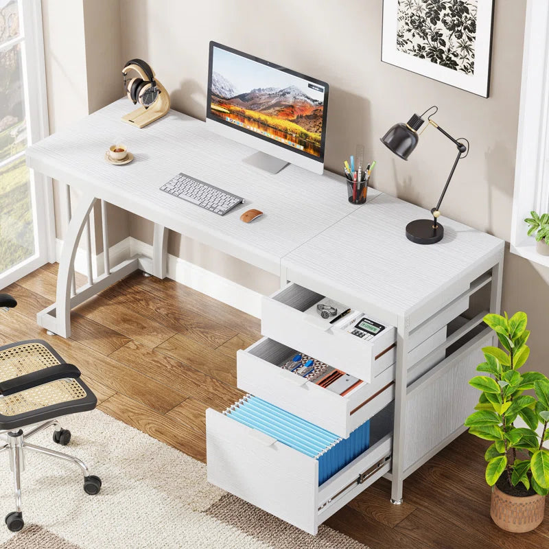 Syasia Home Writing Desk Office Workstation Drawer Table