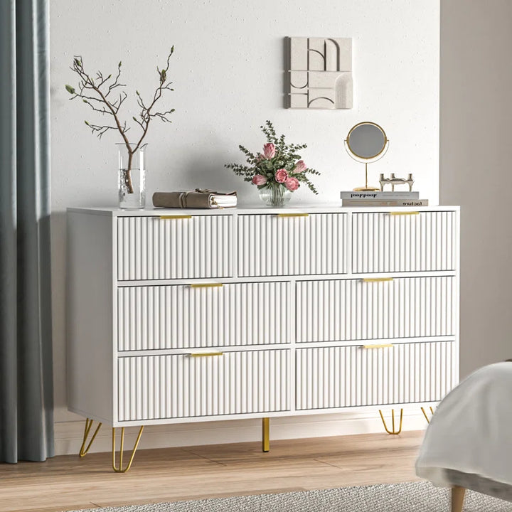 Vilinda Dresser Drawer Storage Organizer Decor Console Table