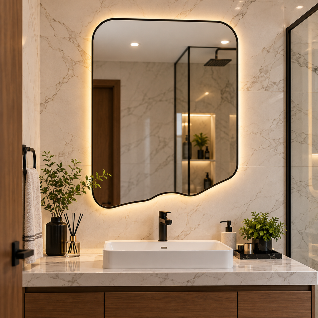 Pinzoro Hallway Entryway Minimalist Bedroom Bathroom Mirror